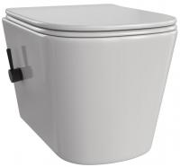 Унитаз подвесной безободковый с крышкой микролифт Taliente Correto 48 CR25200+SMnero