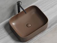 Раковина накладная Ceramicanova Element 50.5 см, цвет: коричневый CN6052MDB