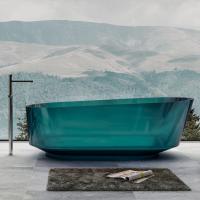 Ванна из полиэфирной смолы Abber Kristall 170x80 см AT9706Aquamarin бирюзовая