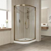 Душевое ограждение Vegas Glass ZS-F 100*90 05 01 профиль бронза, стекло прозрачное
