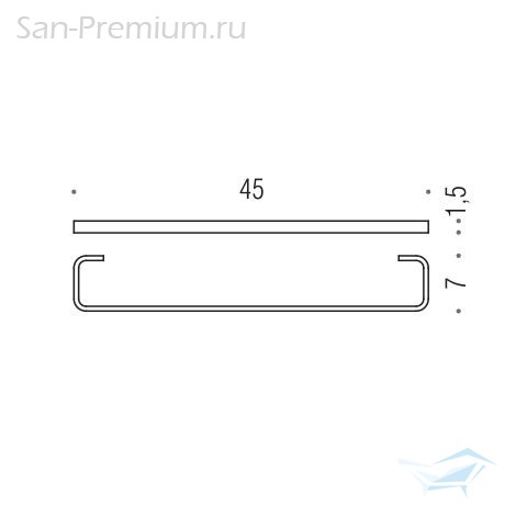 Фото полотенцедержатель colombo design time 45 см w4210