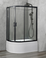 Душевое ограждение Royal Bath BK RB8120BK-T-BL-R 120x80 см