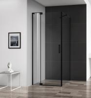 Душевое ограждение Cezares SLIDER-AH-1-100-70/80-C-NERO 100x70 см