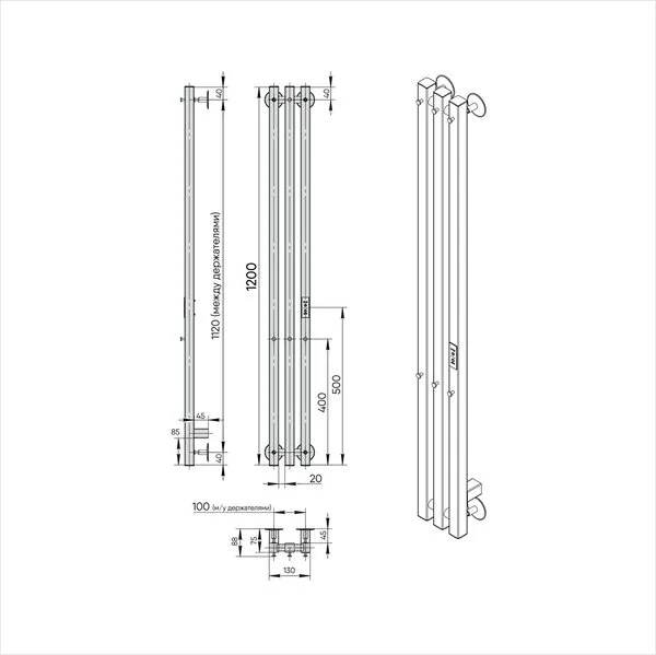 Фото электрический полотенцесушитель indigo style 4 pro 120/18 lspre120-18mkgdrt