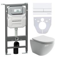 Унитаз с инсталляцией Сет 4 в 1 Ceramicanova CN4002_1002W_1000