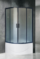 Душевое ограждение Royal Bath BK RB100BK-C-BL 100x100 см