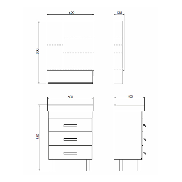 Фото тумба с раковиной comforty никосия 60 см 00-00008852