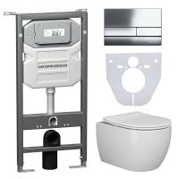 Унитаз с инсталляцией Сет 4 в 1 Ceramicanova CN3001_1002CH_1000