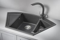 Кухонная мойка Granula 89 см 9001, ГРАФИТ