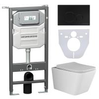 Унитаз с инсталляцией Сет 4 в 1 Ceramicanova CN3007_1001B_1000
