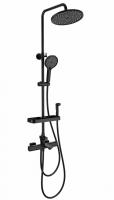 Душевая стойка с термостатом Wonzon & Woghand Solid цвет: Черный WW-C3011-A1-MB