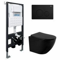 Унитаз с инсталяцией Abber Bequem AC1100MB-AC0105-AC0121MB