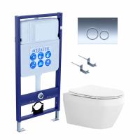 Унитаз с инсталляцией Акватек Лея SET AQUATEK ЛЕЯ cm-018 4в1