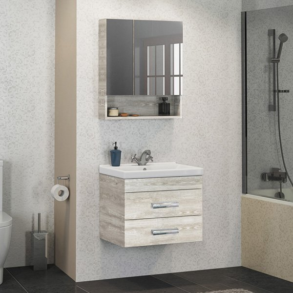 Фото тумба с раковиной comforty никосия 60 см 00004138879