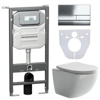 Унитаз с инсталляцией Сет 4 в 1 Ceramicanova CN3009_1002CH_1000