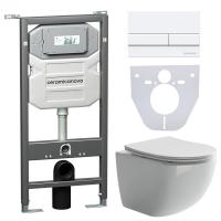 Унитаз с инсталляцией Сет 4 в 1 Ceramicanova CN3009_1002W_1000