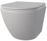 Унитаз подвесной безободковый с крышкой микролифт Taliente Amato 48,2 AM25010 Bianco opaco