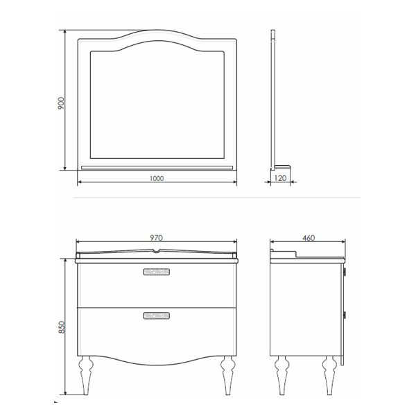 Фото зеркало comforty монако 100 см 4136986