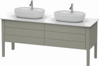 Тумба под раковину Duravit Luv 173 см, цвет: темно-серый матовый лак LU9567B6060