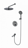 Душевая стойка с термостатом Wonzon & Woghand Stick цвет: Темный графит WW-88929010-BGM