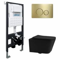 Унитаз с инсталляцией Abber Rechteck AC1201MB-AC0105-AC0121MMG