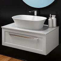 Тумба с раковиной Kolpa-san Blanche 75 см, цвет: белый OB 75WH