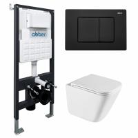 Унитаз с инсталляцией Abber Rechteck AC1219TC-AC0105-AC0120MB
