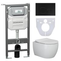 Унитаз с инсталляцией Сет 4 в 1 Ceramicanova CN3001_1001B_1000