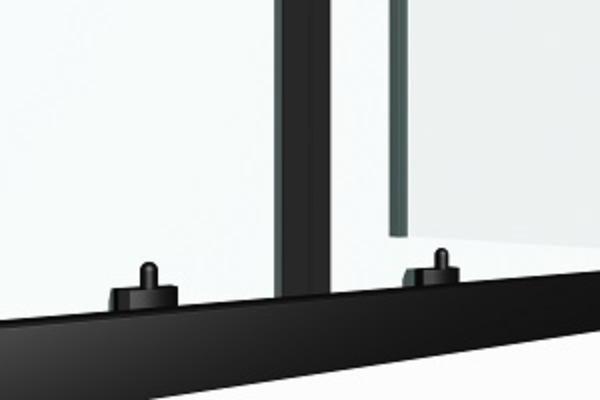 Фото душевое ограждение bandhours smart/flat-glass 810 черный матовый 100x80 см