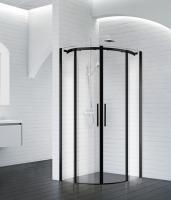 Душевое ограждение BelBagno ACQUA-R-2-100-C-NERO 100x100 см