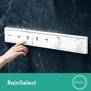 Фото термостатический смеситель для душа hansgrohe rainselect 15382700