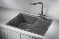 Кухонная мойка Granula 65 см 6503, ГРАФИТ