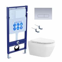 Унитаз с инсталляцией Акватек Лея SET AQUATEK ЛЕЯ cm-014 4в1