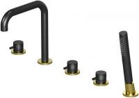 Смеситель на борт ванны Allen Brau Priority 5.31007-GB31 черный/золото
