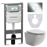 Унитаз с инсталляцией Сет 4 в 1 Ceramicanova CN3009_1001CH_1000