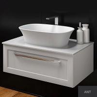 Тумба с раковиной Kolpa-san Blanche 75 см, цвет: антрацит OB 75ANT