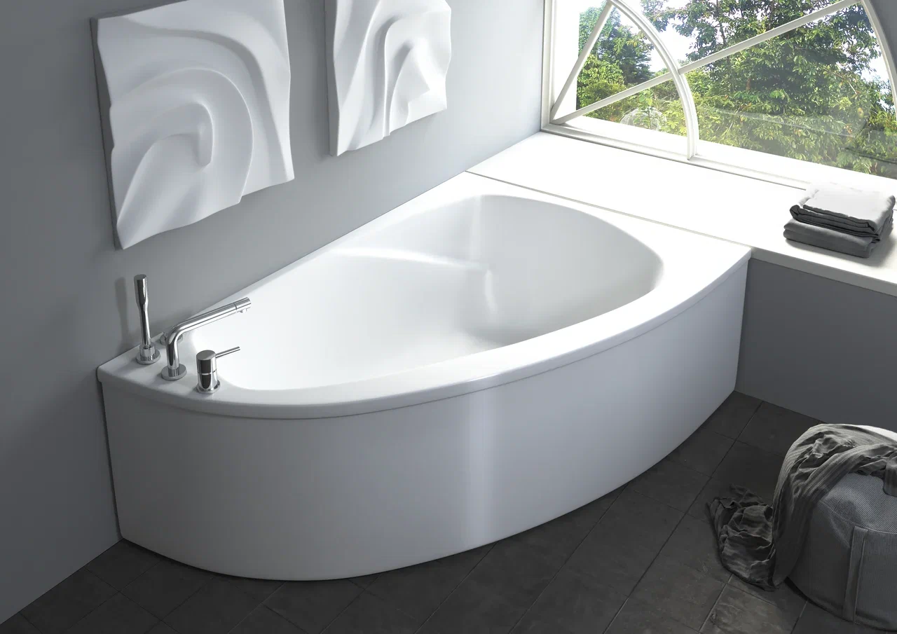 Купить ванную в севастополе. Ванна Тиора литой мрамор правая левая 1550х1050. Ванна Astra-form Tiora.
