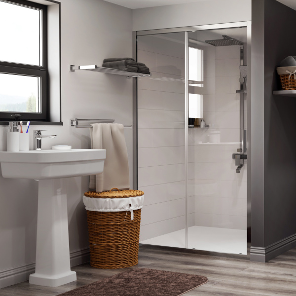 Фото душевая дверь wasserkraft main 110 см 41s13