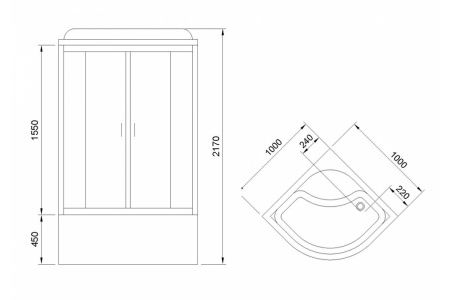Фото душевая кабина royal bath rb 100x100 см rb100nrw-t