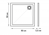 Фото поддон taliente 90x90 см pta-st-90wstone