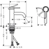 Фото смеситель для раковины hansgrohe tecturis s 73301670