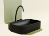 Фото раковина накладная ceramicanova element 60.5 см, цвет: черный cn6053mb