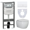 Унитаз с инсталляцией Сет 4 в 1 Ceramicanova CN3001_1002W_1000