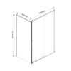 Фото душевой уголок vincea arno 140x80 см vsr-1a8014cl