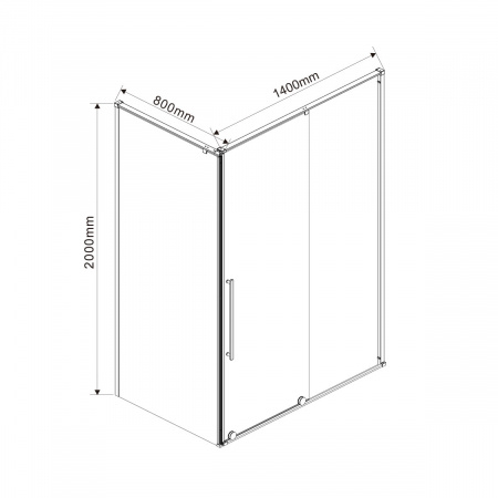 Фото душевой уголок vincea arno 140x80 см vsr-1a8014cl