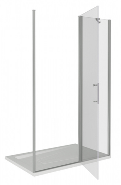 Фото душевая дверь good door mokka wtw-110-c-we 110 см мк00005