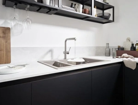Фото смеситель для кухонной мойки hansgrohe talis 72808800