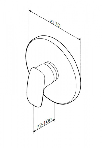 Фото встраиваемый смеситель для душа am.pm spirit v 2.1 f71a75000