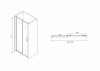 Фото душевая дверь abber schwarzer diamant 140 см ag30140b