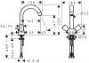 Фото смеситель для раковины hansgrohe logis 71222000